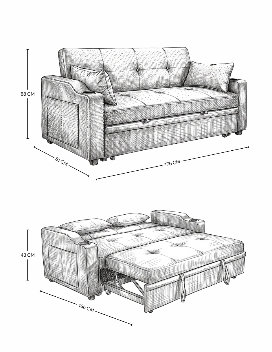 Sofá cama armable Sander 7